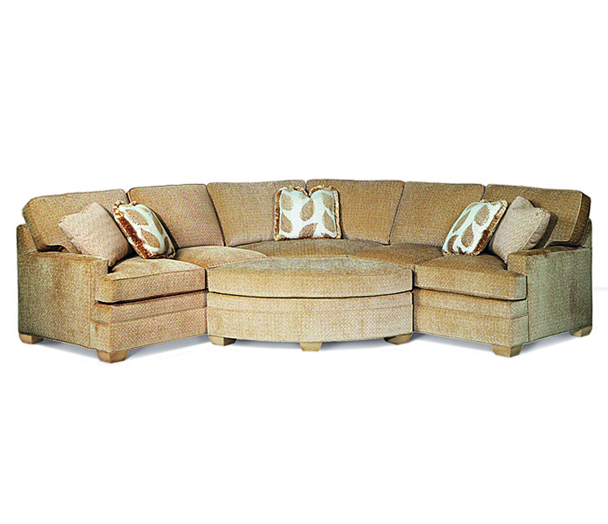 Sectional sofa with curved deals corner wedge